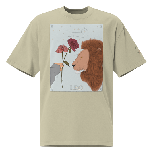 Leo Zodiac - Oversized faded t-shirt