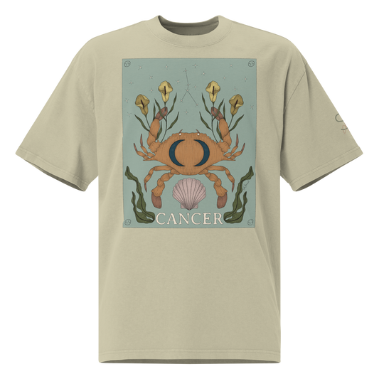 Cancer Zodiac - Oversized faded t-shirt