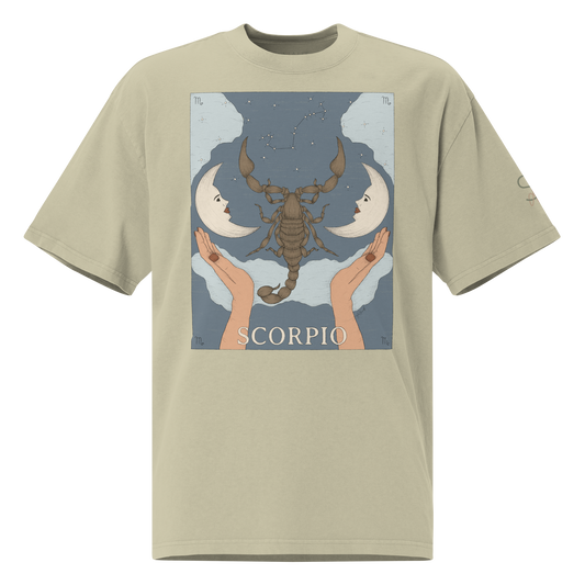 Scorpio Zodiac - Oversized faded t-shirt