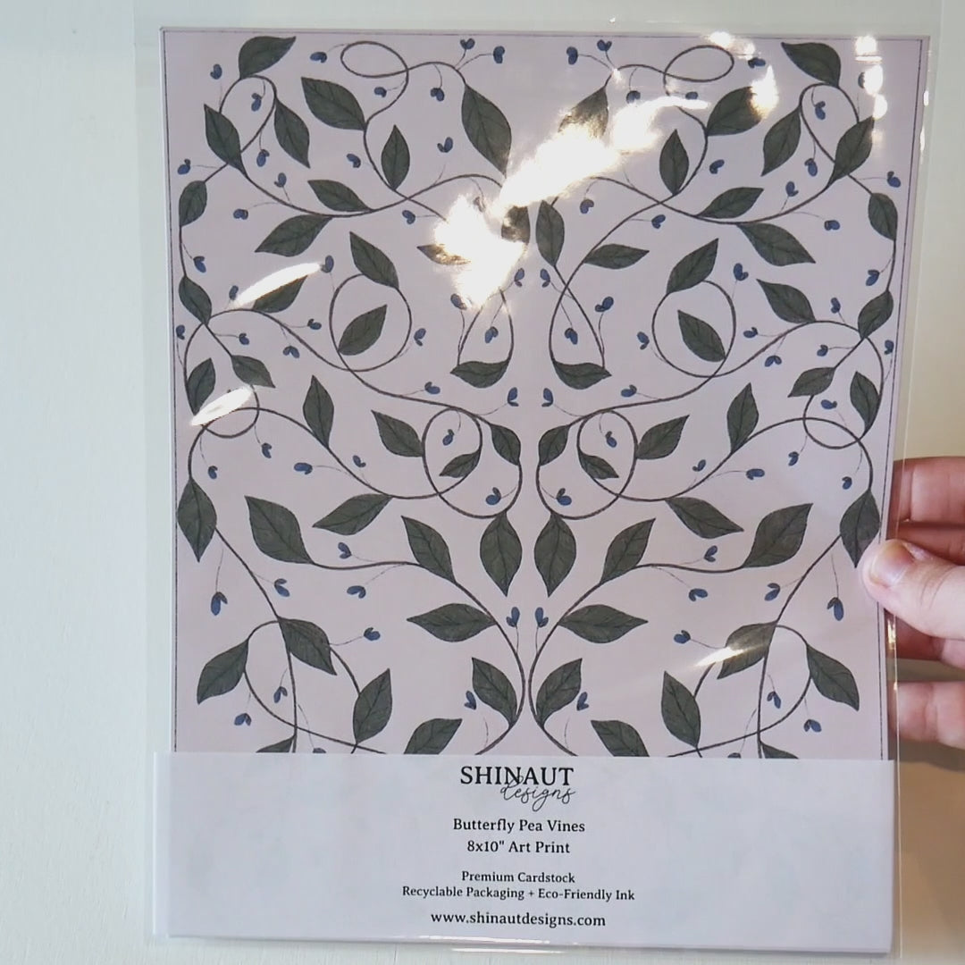 butterfly pea vines art print video