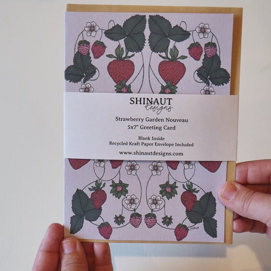 Strawberry Garden Nouveau Greeting Card video