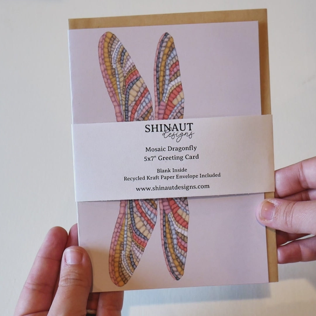 Mosaic Dragonfly Greeting Card video
