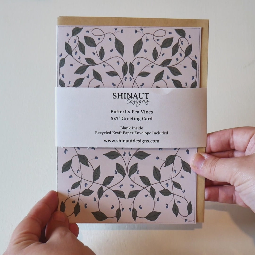 Butterfly pea vines greeting card video