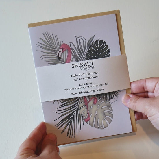 Flamingo Greeting Card video