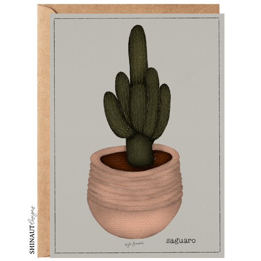 Imperfect Saguaro Cactus Greeting Card