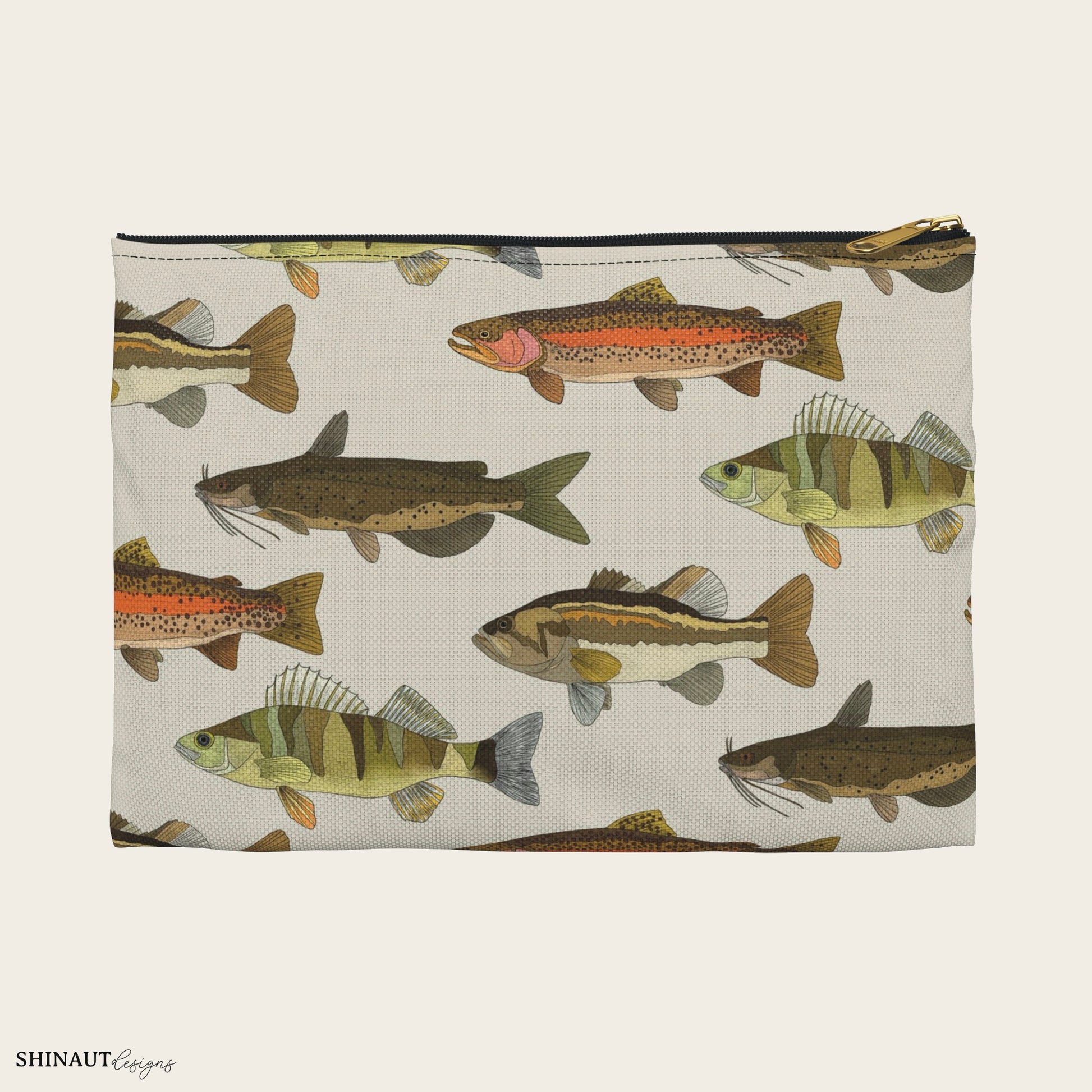 small freshwater fish pencil pouch