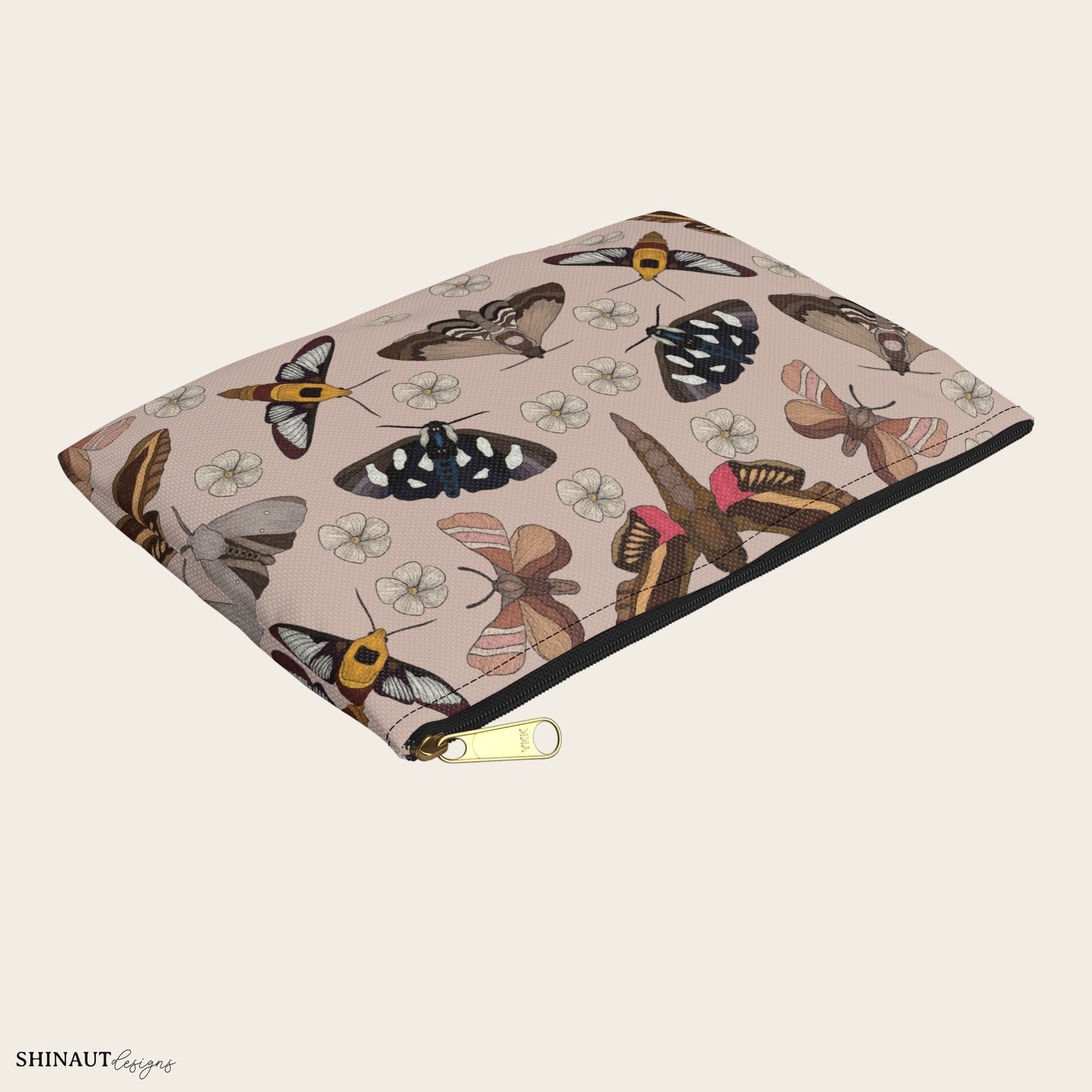 small garden moths pencil pouch angled