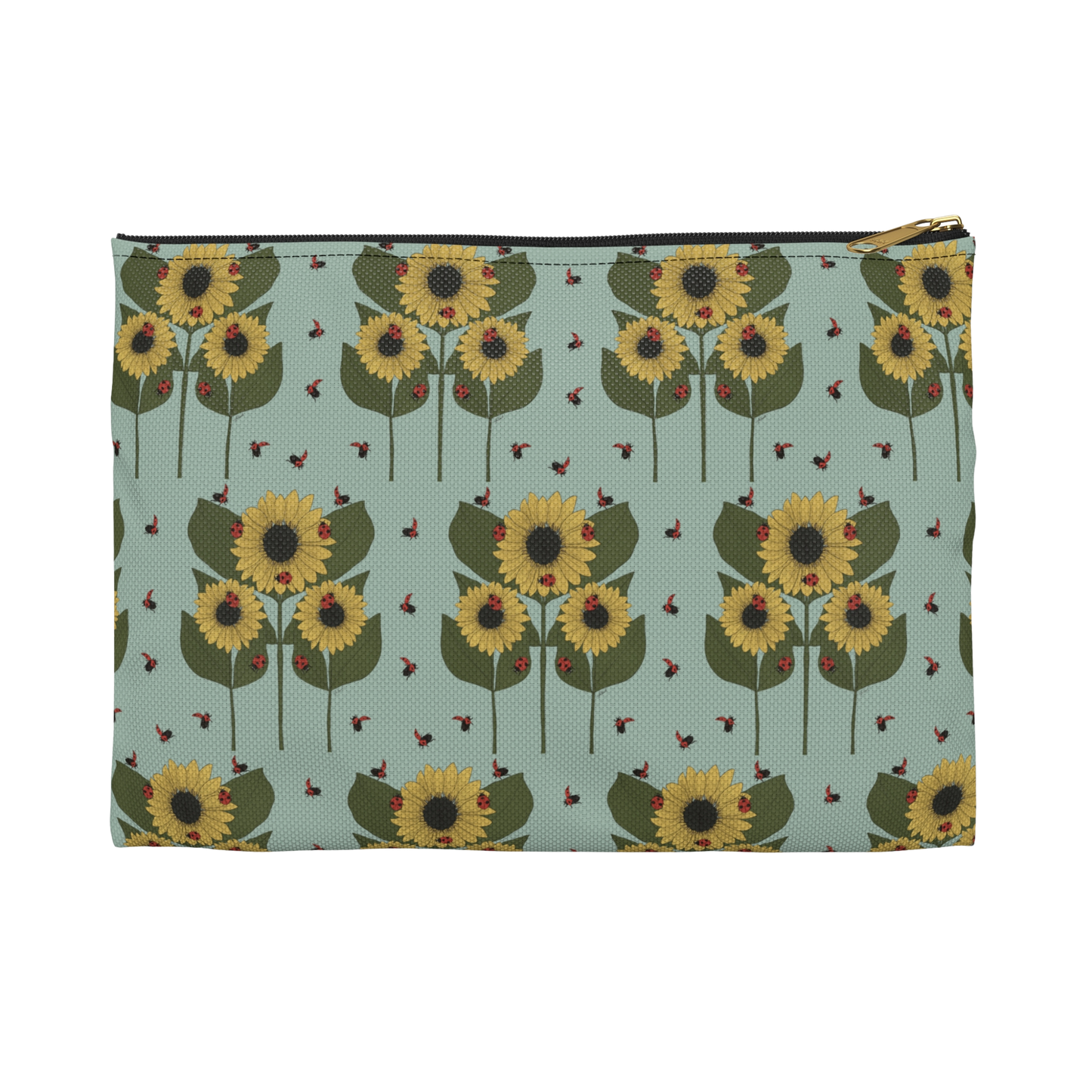 small sunflower plant pencil pouch 