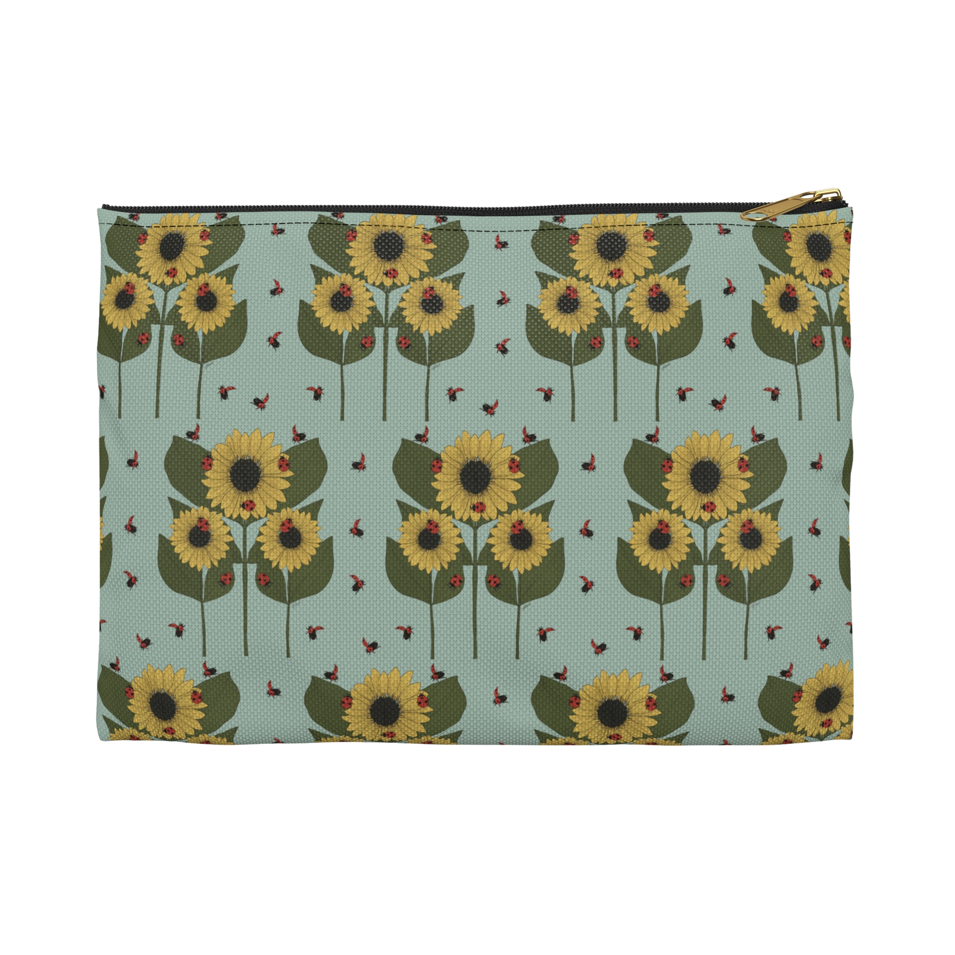 small sunflower plant pencil pouch 