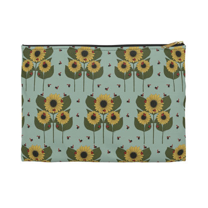 small sunflower plant pencil pouch 