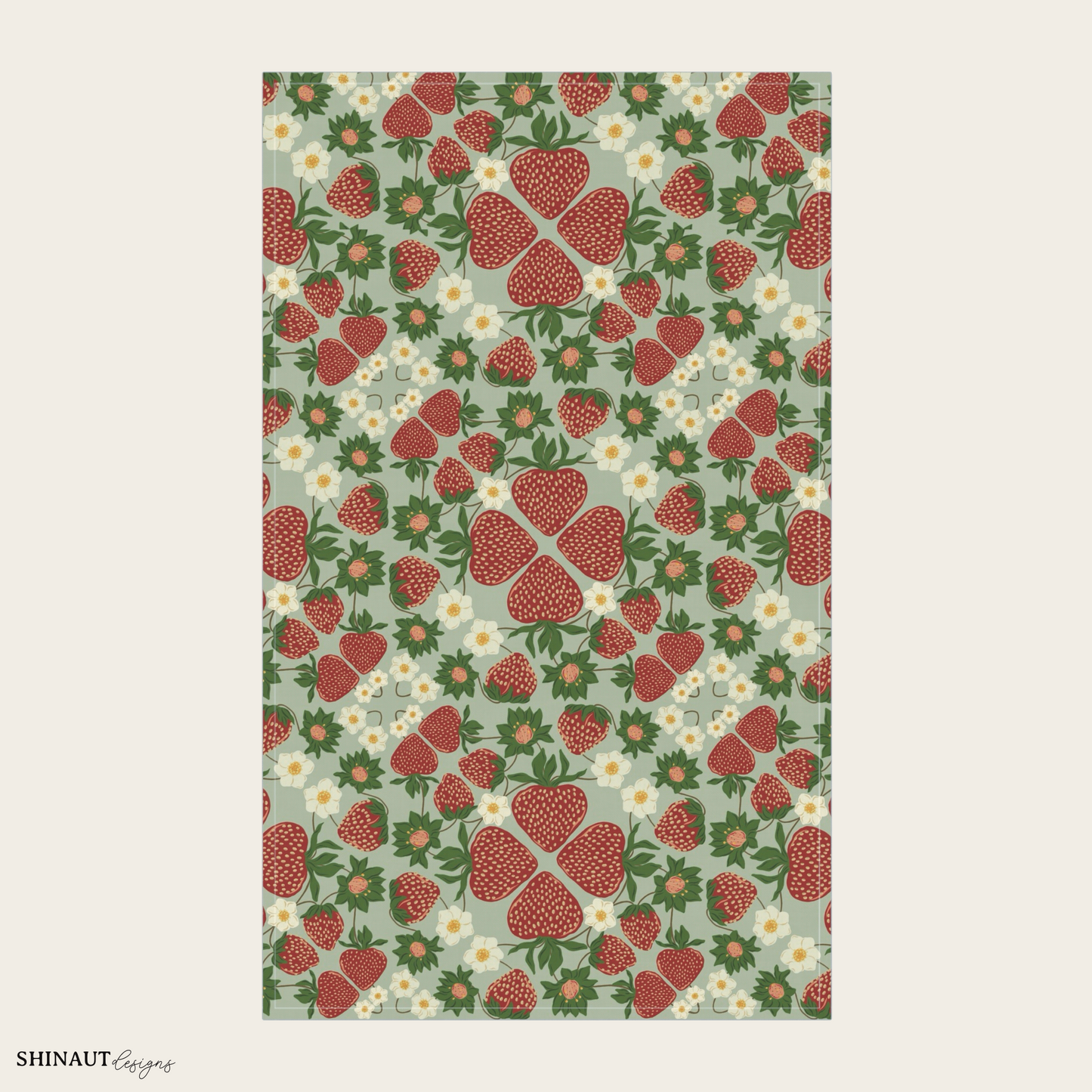 strawberry bush tea towel front