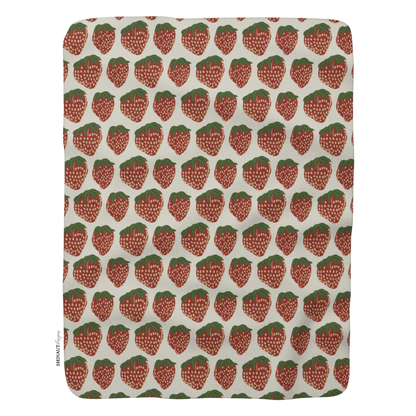 strawberry pattern sherpa_blanket_front