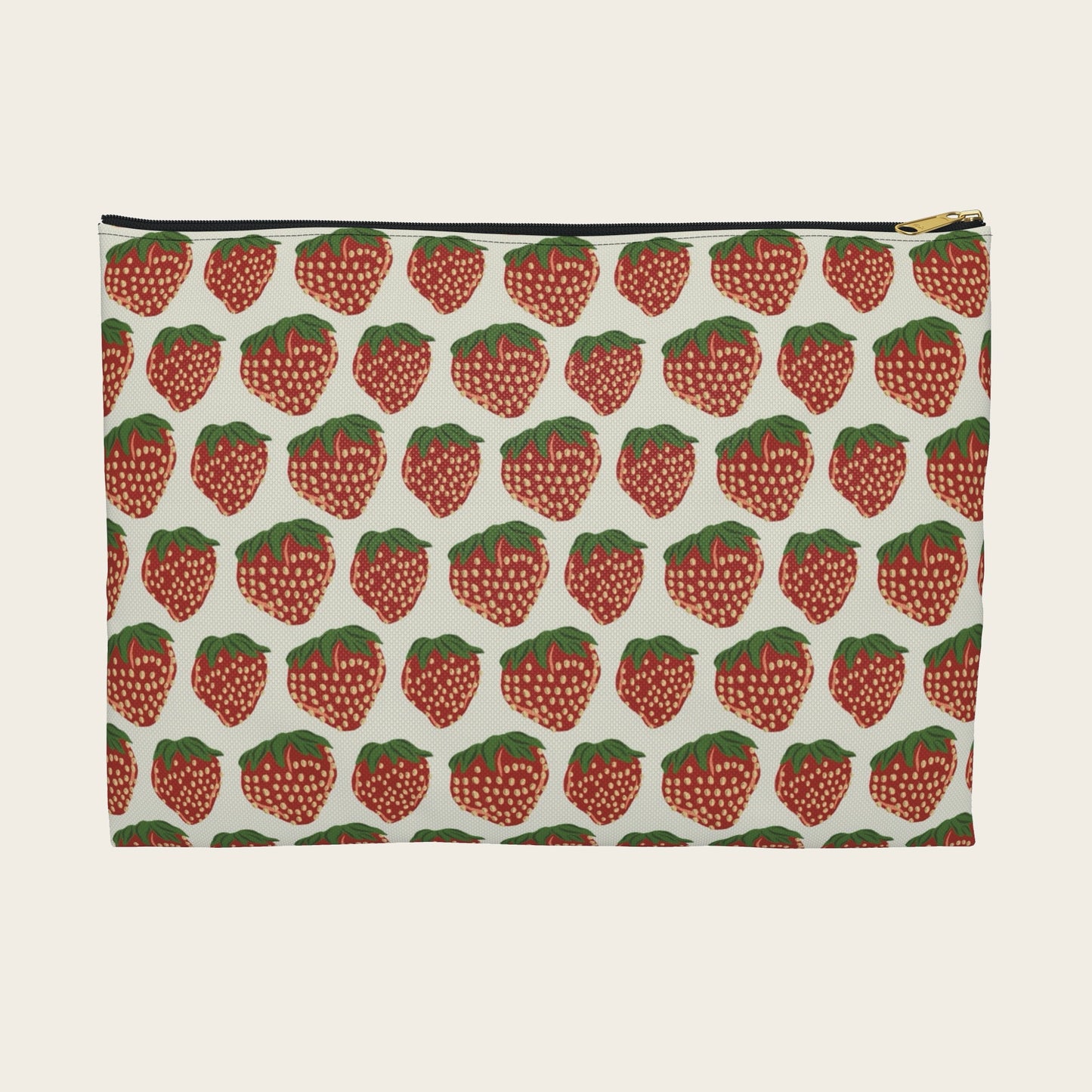 strawberry pencil pouch large front