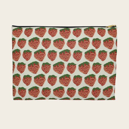 strawberry pencil pouch large front