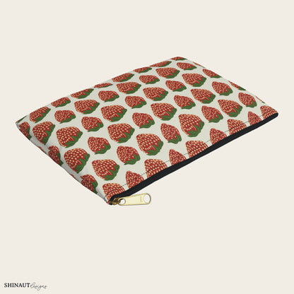 strawberry pencil pouch small angle