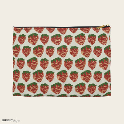 strawberry pencil pouch small front