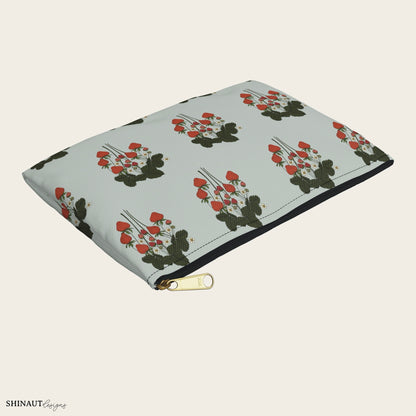 strawberry plant pencil pouch small angle