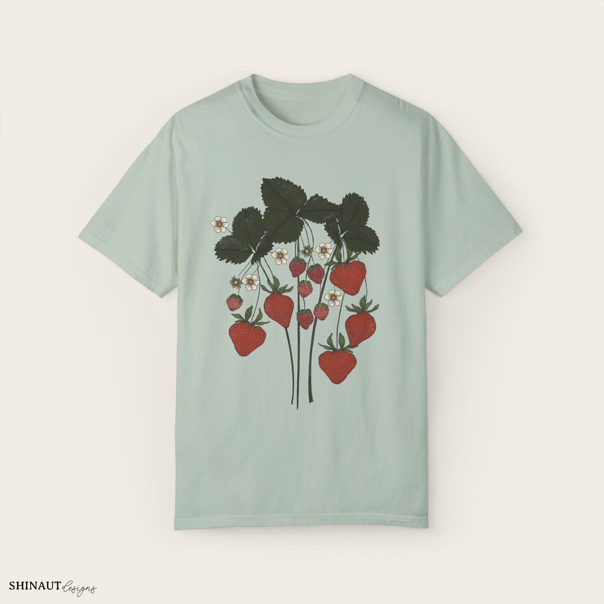 strawberry plant t-shirt in bay