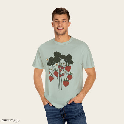 strawberry plant t-shirt in bay male model