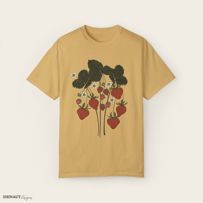 strawberry plant t-shirt in butter