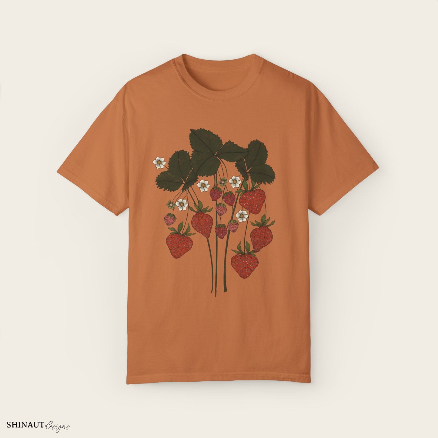 strawberry plant t-shirt in yam