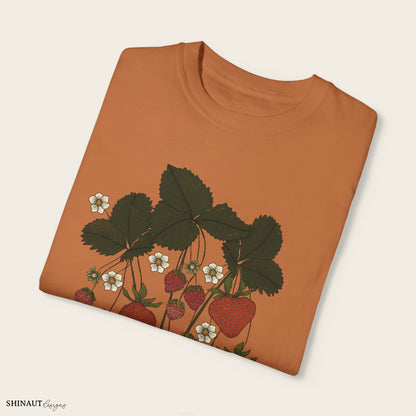 strawberry plant t-shirt in yam folded