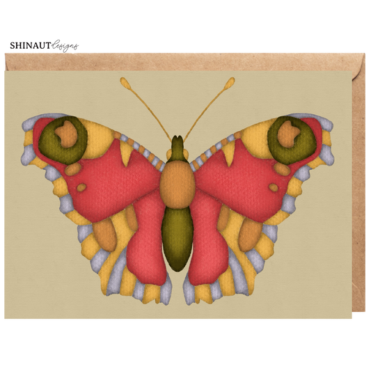 Imperfect Summer Fruits Butterfly Greeting Card