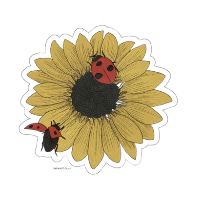 sunflower and ladybugs Die-Cut_Stickers