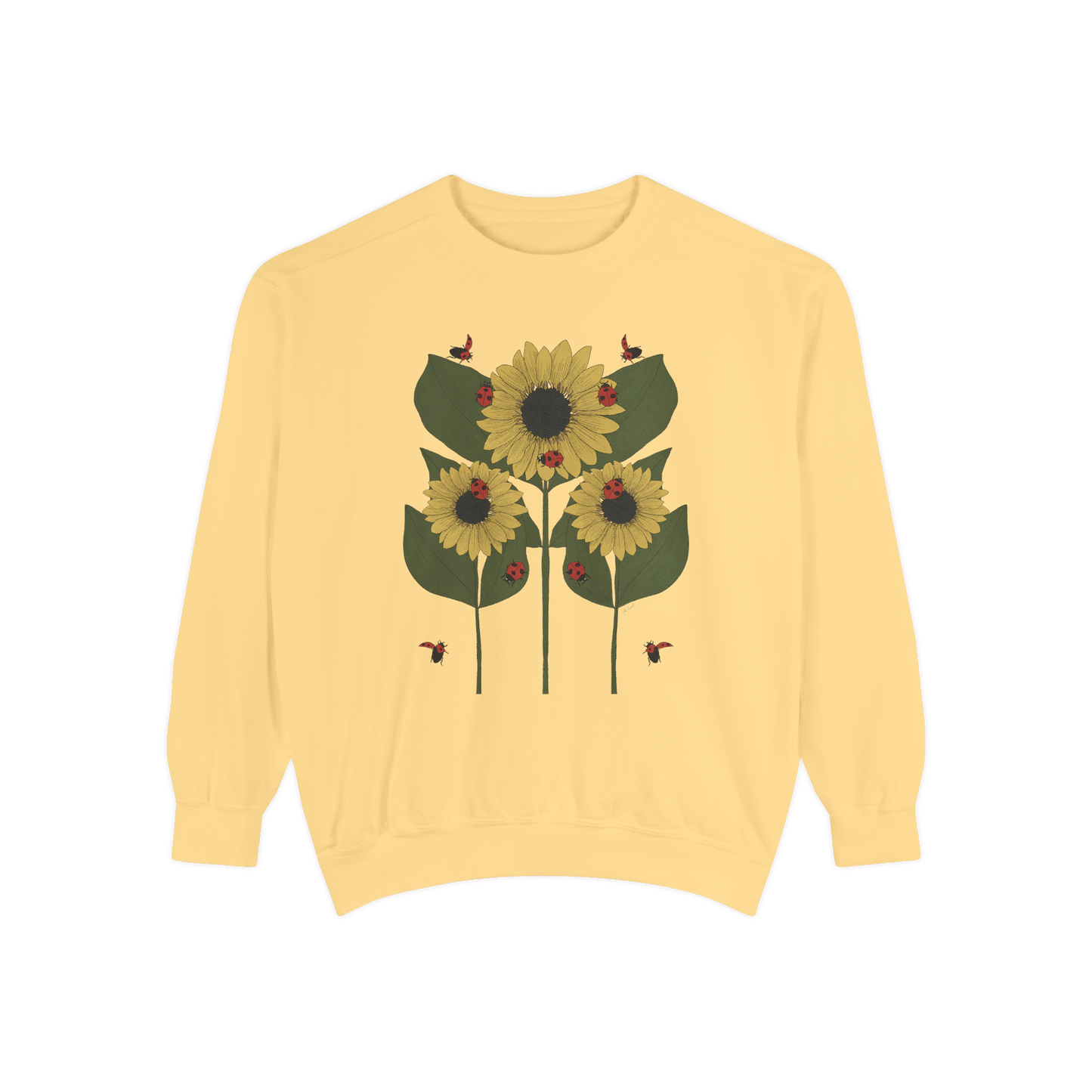 sunflower plant crewneck in butter