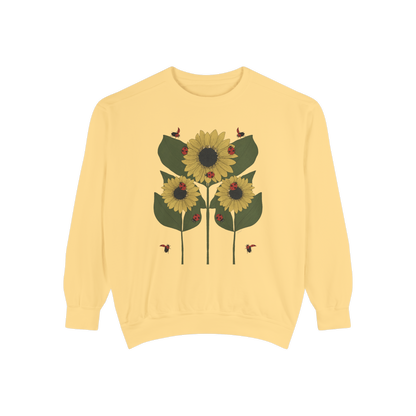 sunflower plant crewneck in butter