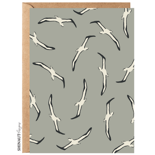 the albatross greeting card with kraft envelope