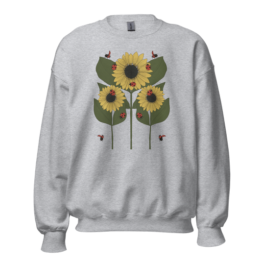 Sunflower & Ladybug Nouveau Unisex Sweatshirt