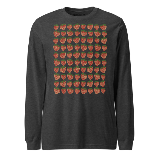 Strawberries in A Row Unisex Long Sleeve Tee