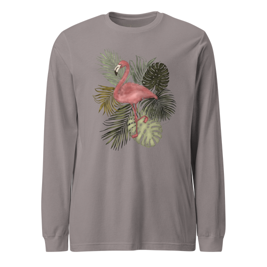 Pink Flamingo Unisex Long Sleeve Tee