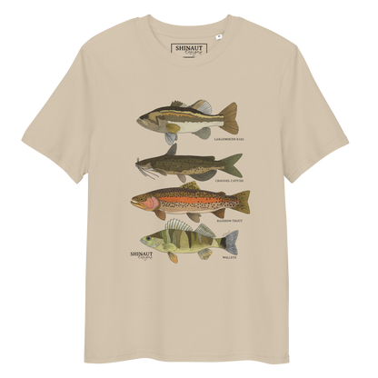 Freshwater Fish Unisex Organic Cotton T-Shirt front