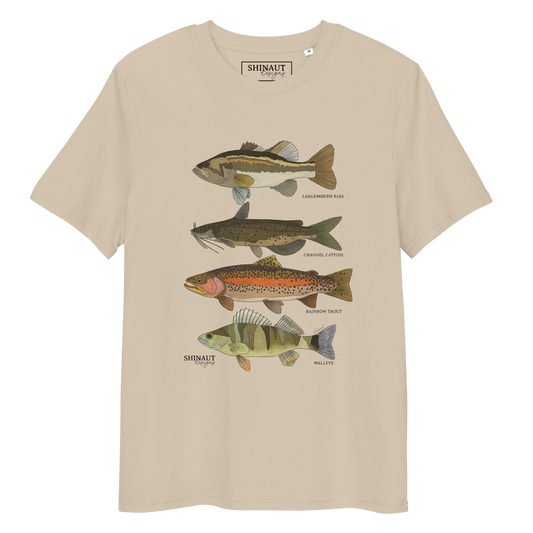 Freshwater Fish Unisex Organic Cotton T-Shirt front