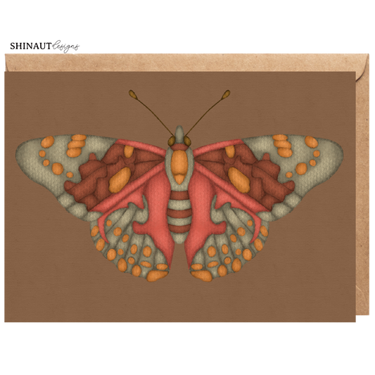 Imperfect Vintage Botanical Butterfly Greeting Card