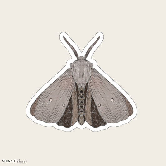 waxed sphinx garden moths die-cut sticker