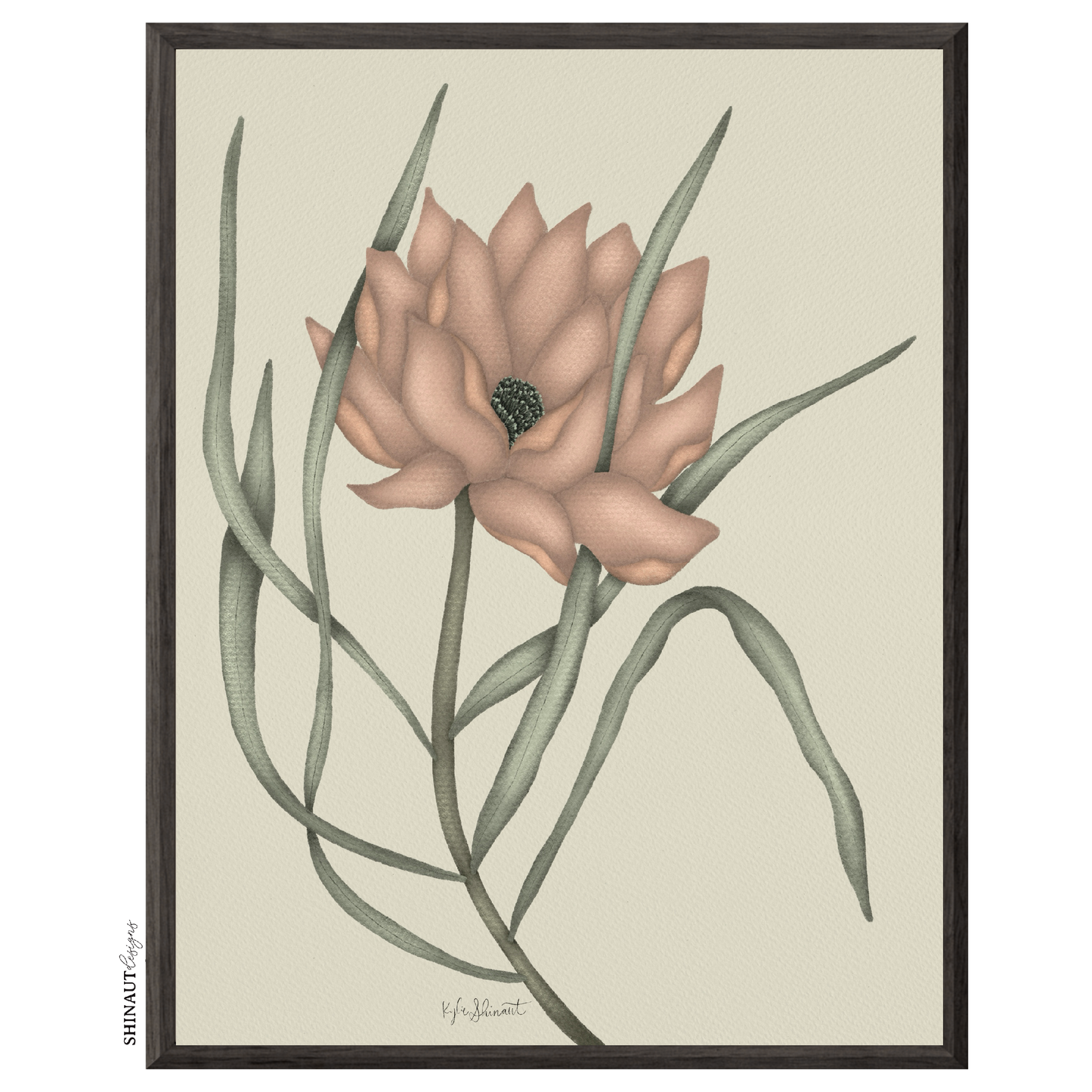 wild bloom art print in black picture frames